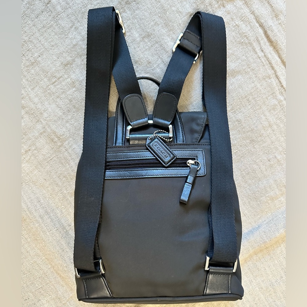 Authentic Vintage Coach Nylon Black Backpack #E3J-7441 - Picture 2 of 5